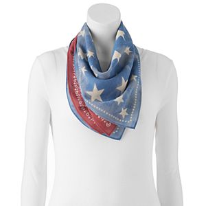 Mudd® 2-pk. Paisley & Star Bandana Square Scarves