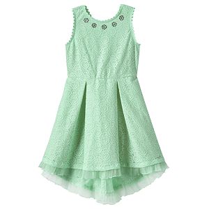 Disney D-Signed Beauty and the Beast Girls 7-16 Yellow High-Low Embellished Rose Dress