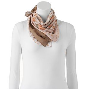 Mudd® 2-pk. Paisley & Floral Leaf Bandana Square Scarves