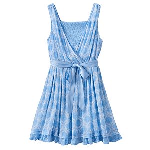 Disney D-Signed Beauty and the Beast Girls 7-16 Brocade Chiffon Dress