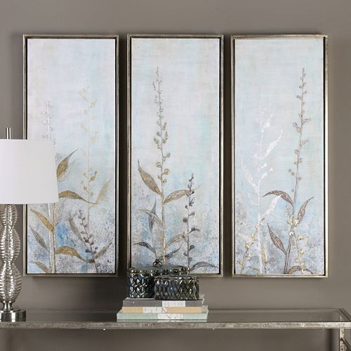 Shining Florals Framed Wall Art 3-piece Set