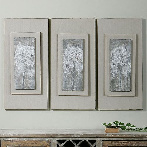 Triptych Trees Framed Canvas Wall Art 3-piece Set