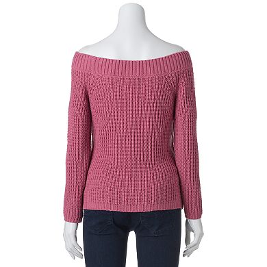 Juniors' Pink Republic Off The Shoulder Sweater