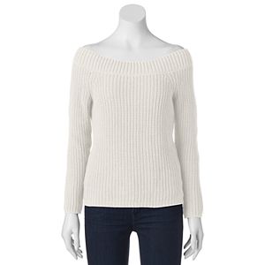 Juniors' Pink Republic Off The Shoulder Sweater