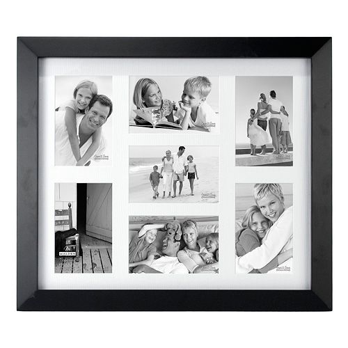 Malden Matted Black Berkely 7 Opening 4 X 6 Collage Frame