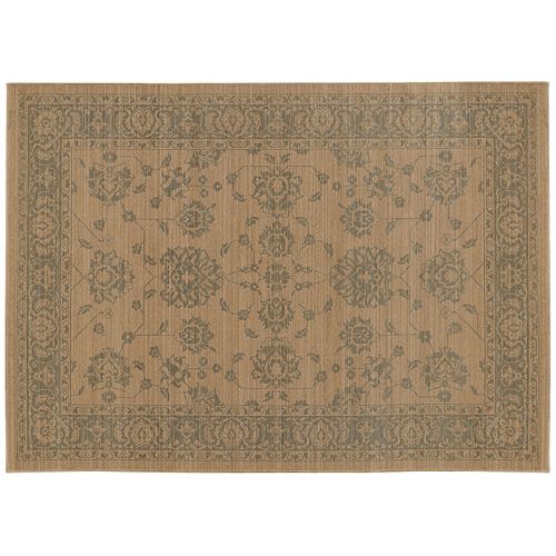 StyleHaven Faulkner Persian Inspiration Ikat Framed Floral Wool Rug