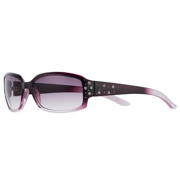 Pink Bling Rectangle Sunglasses