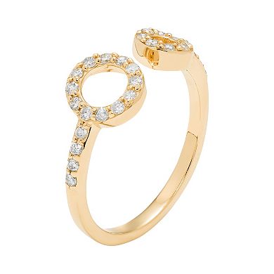 10k Gold 1/4 Carat T.W. Diamond Double Circle Ring