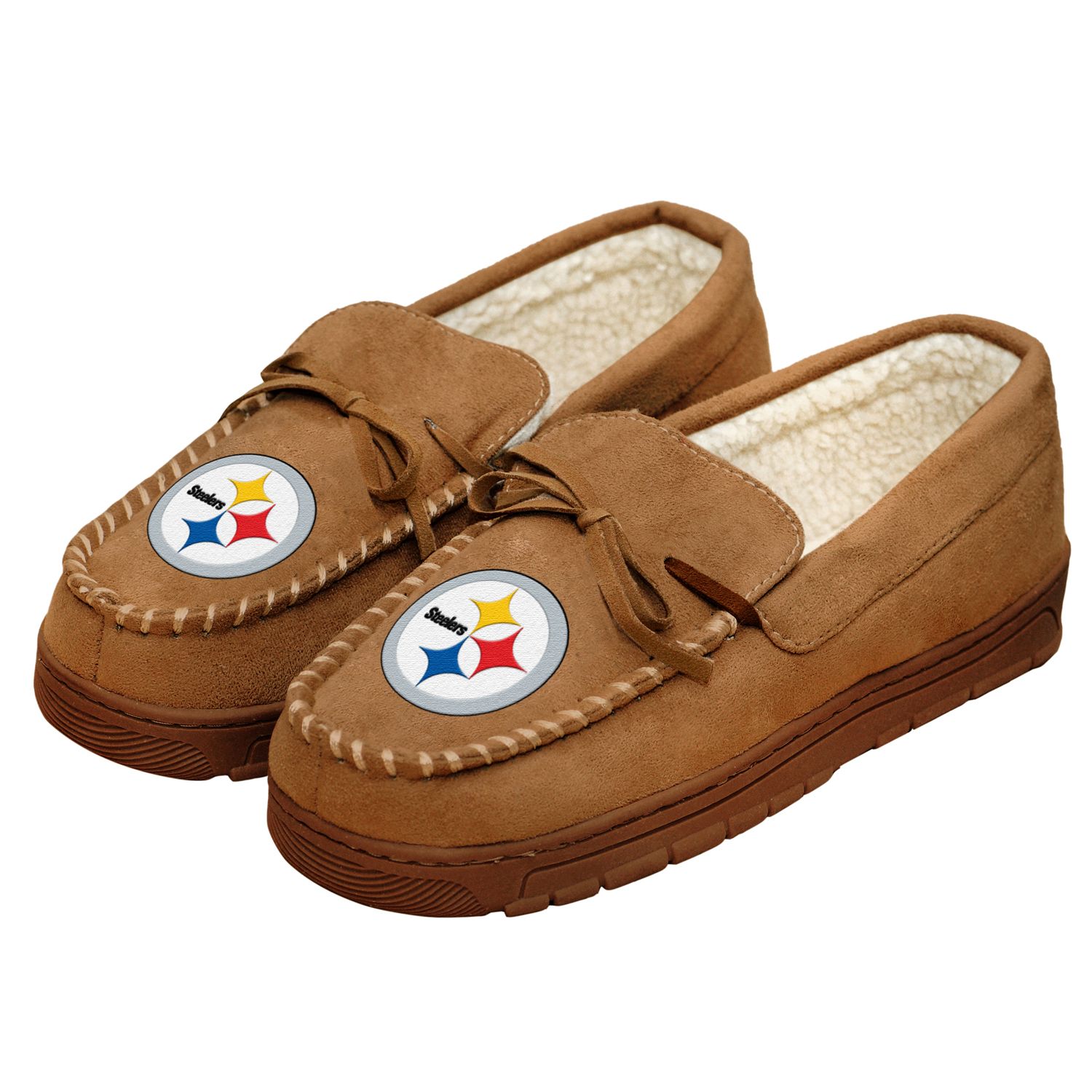 mens tan moccasin slippers