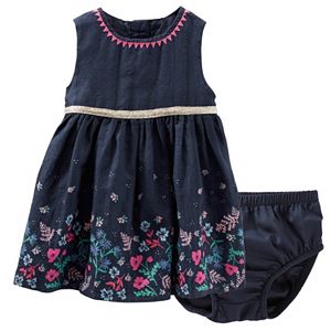 Baby Girl OshKosh B'gosh® Floral Embroidered Dress