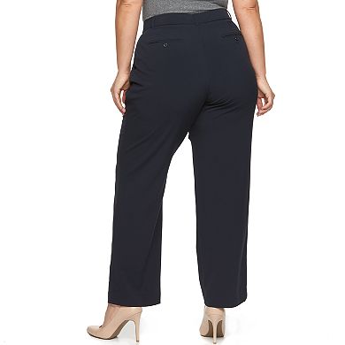 Plus Size Napa Valley Comfort Waist Slimming Bi-Stretch Dress Pants 