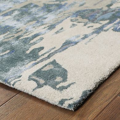 StyleHaven Giovanni Glacial Abstract Wool Blend Rug
