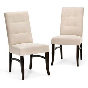 Simpli Home Ezra Tufted Dining Chair 2-piece Set