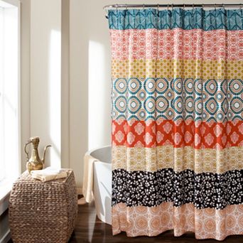 Lush Decor Bohemian Stripe Shower Curtain
