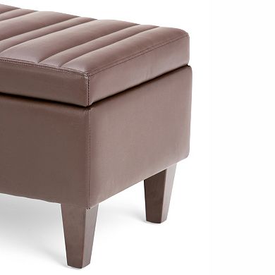 Simpli Home Monroe Storage Ottoman Bench