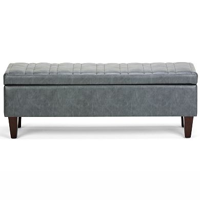 Simpli Home Monroe Storage Ottoman Bench 