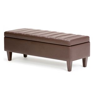 Simpli Home Monroe Storage Ottoman Bench