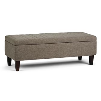 Simpli Home Monroe Storage Ottoman Bench
