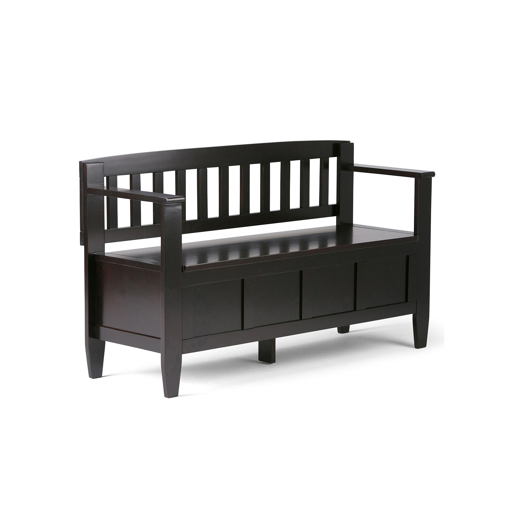 Simpli Home Brooklyn Storage Bench, Black