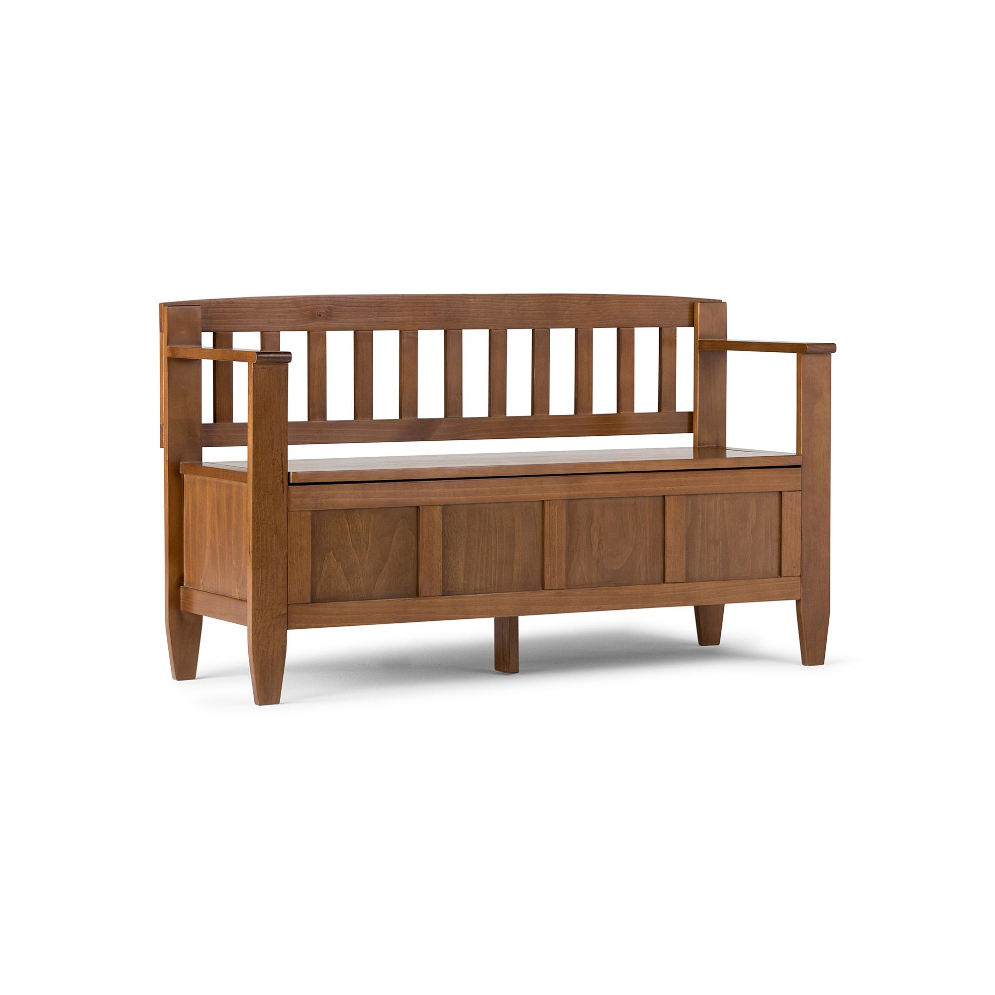 Simpli Home Brooklyn Storage Bench, Brown
