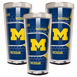 Michigan Wolverines 3-Piece Shot Glass Set