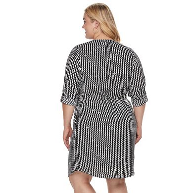 Plus Size Apt. 9® Crepe Shirt Dress