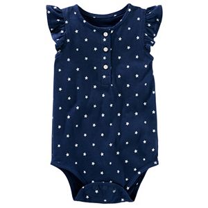 Baby Girl OshKosh B'gosh® Star Henley Bodysuit