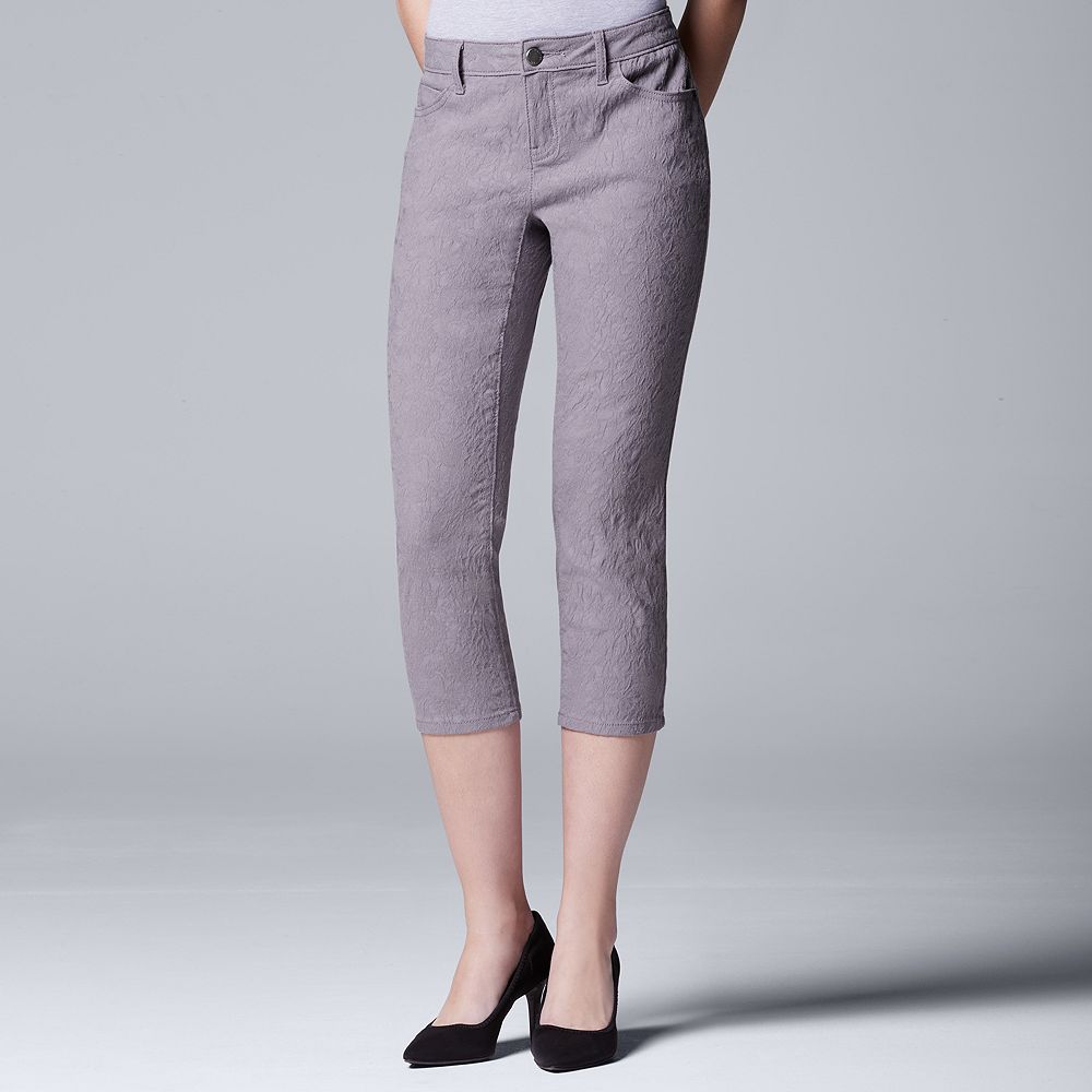 Women's Simply Vera Vera Wang Jacquard Capris