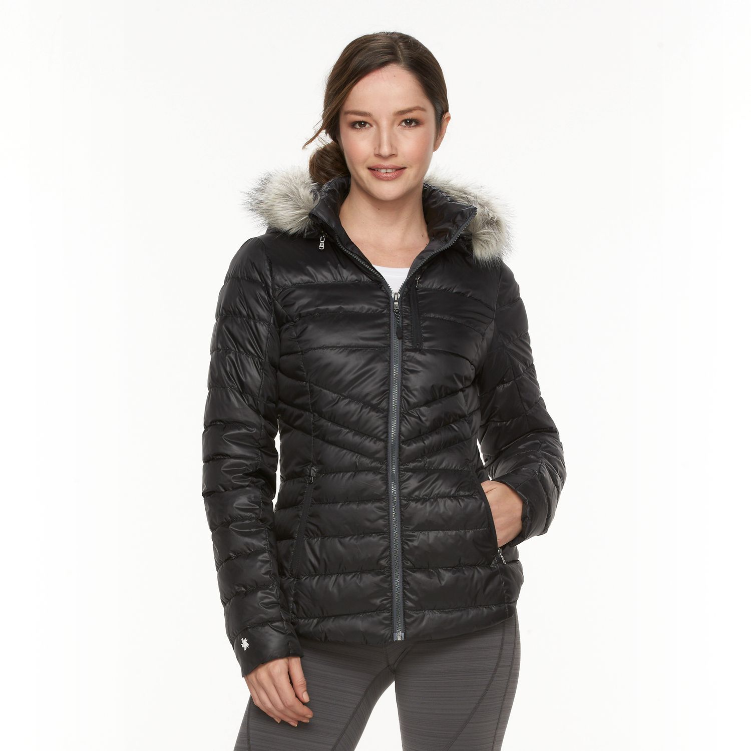 tek gear hooded puffer jacket