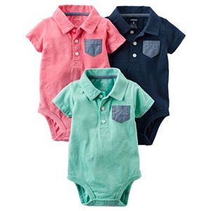 Baby Boy Carter's 3-pk. Polo Graphic Bodysuits