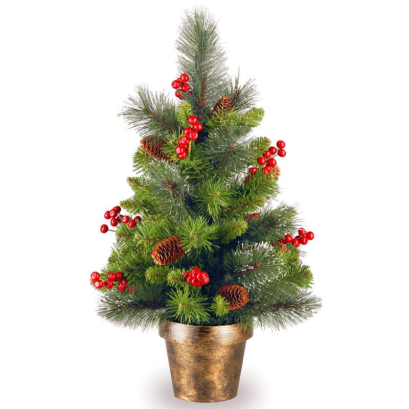National Tree Company 2 ft. Artificial Crestwood Spruce Christmas Tree, Gre