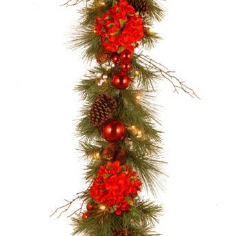 National Tree Company 9 ft. Artificial Hydrangea Garland