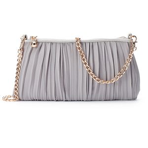 LC Lauren Conrad Lili Chiffon Pleated Clutch