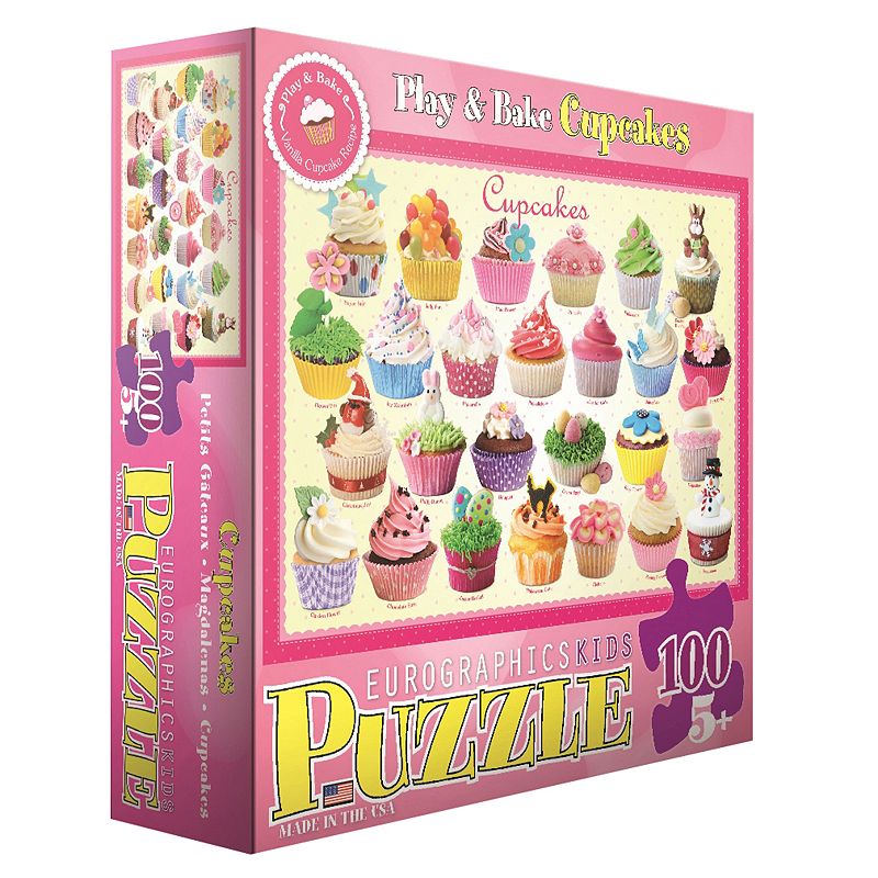 65375461 Play & Bake Cupcakes 100-pc. Puzzle by Eurographic sku 65375461