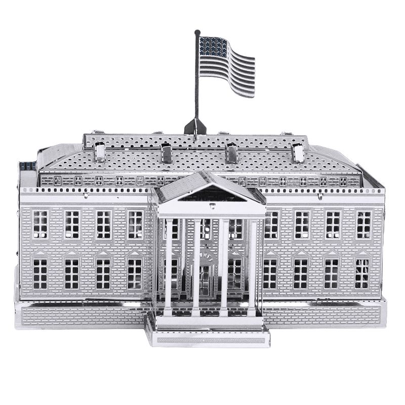 Metal Earth 3D Laser Cut Model White House Kit by Fascinations, Multicolor