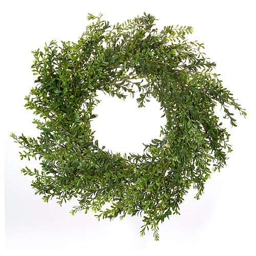 Darice 24-in. Artificial Green Boxwood Wreath