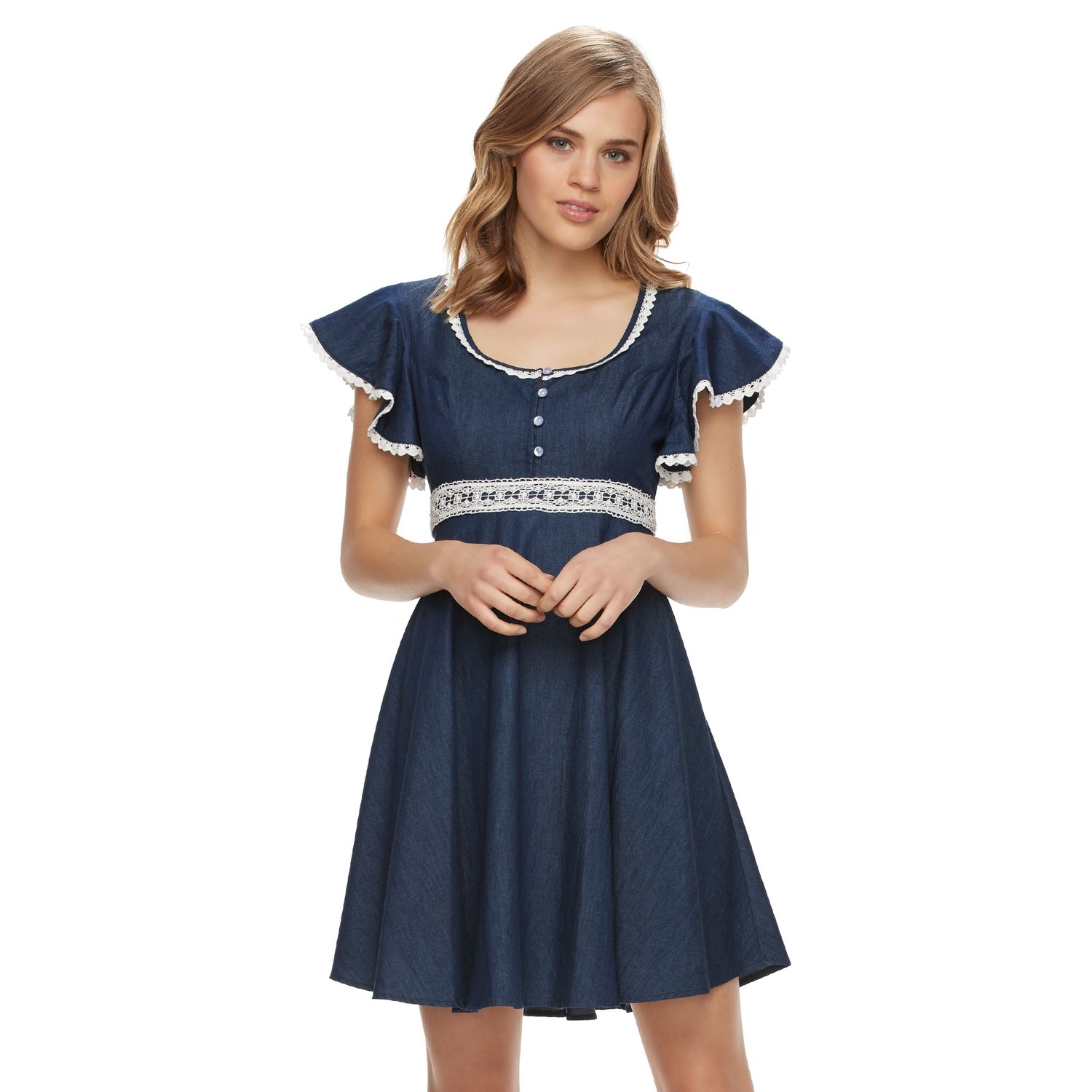 kohls navy blue dress