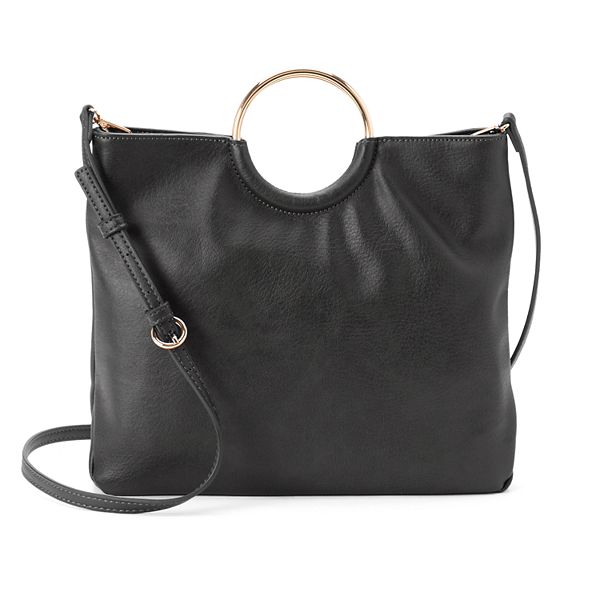 LC Lauren Conrad O-Ring Heart Convertible Crossbody Bag