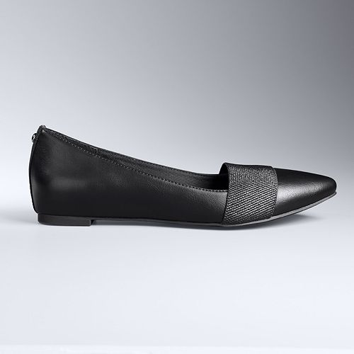simply vera black flats
