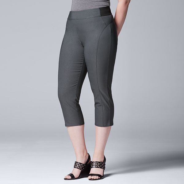 Plus Size Simply Vera Vera Wang Twill Capris