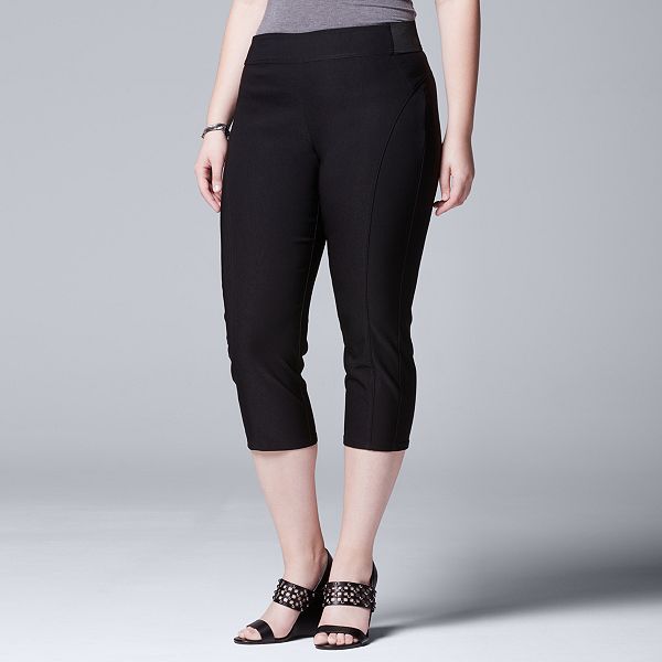 Plus Size Simply Vera Vera Wang Twill Capris