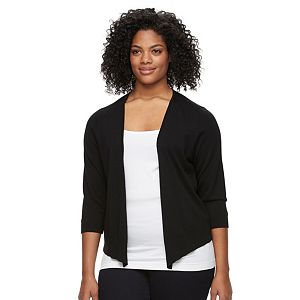 Plus Size Apt. 9® Tulip-Hem Open-Front Cardigan
