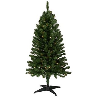 Pre-Lit 4-ft. Slim Noble Fir Artificial Christmas Tree