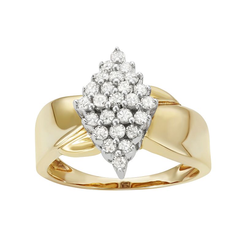 52899855 Sterling Silver 1/2 Carat T.W. Diamond Marquise Pr sku 52899855