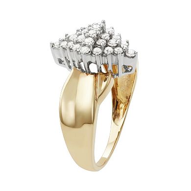 HDI Sterling Silver 1/2 Carat T.W. Diamond Marquise Promise Ring