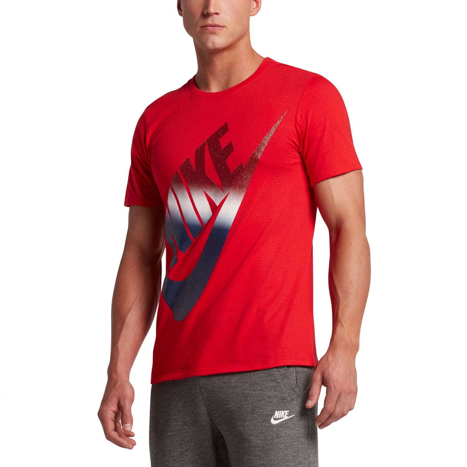 Men's Nike Red, White \u0026 Blue Logo Tee