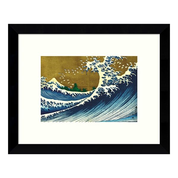 Big Wave (from 100 views of Mt. Fuji) Framed Wall Art