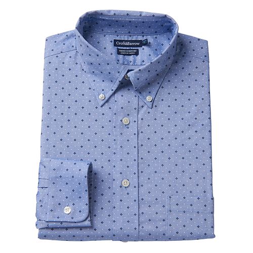 Men's Croft & Barrow® Easy-Care True Comfort Regular-Fit Dress Shirt
