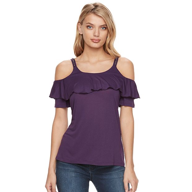 Kohls cold shoulder tops discount