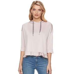 Women's Juicy Couture Ruffle Boxy Hoodie